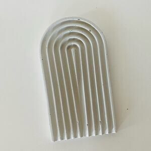 NEW Handmade Grey Concrete Natural Arch Jewelry Display Tray Home Accent Decor